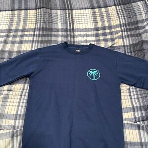 Navy Blue Palm Tree Men's Shirt